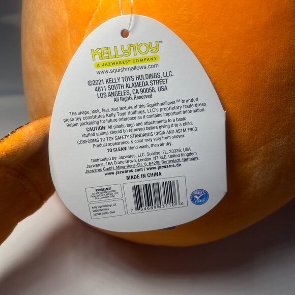 Squishmallows Tangie the Orange Bat 12in Soft Plush Metallic Halloween NWT - Picture 9 of 11